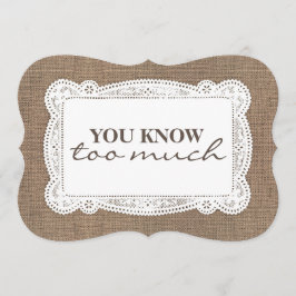 Convites Porta-cabras / Madrinha de casamento Engraçada Paí