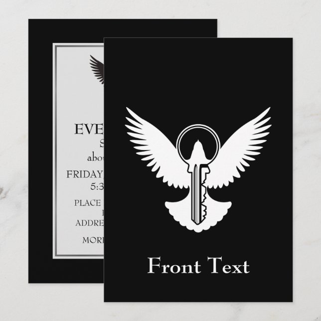 Convites Porta com Chave (Frente/Verso)