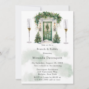 Convites Porta da Igreja de Natal Brunch Winter & Bubble