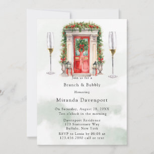 Convites Porta da Igreja de Natal Brunch Winter & Bubble