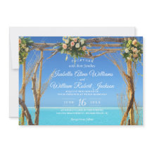 Porta de Casamento de Praia de Verão Floral