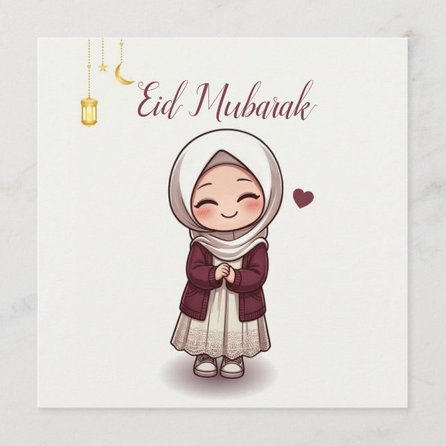 Convites Porta Dinheiro de Eid, Envelopes Eidi para criança (Frente)