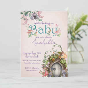 Convites Porta do Jardim Láteo Encantada a Rosa