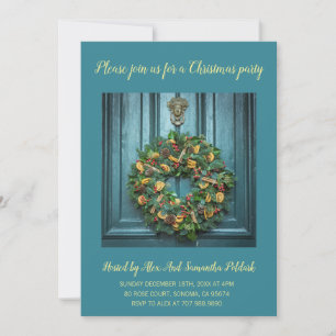 Convites Porta Elegante e Coroa de Natal Festa de Natal