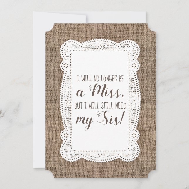 Convites Porta-Pontas Cuja Proposta de Madrinha de casament (Frente)