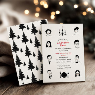 Convites Portas Whimsical Retraem Janto de Natal