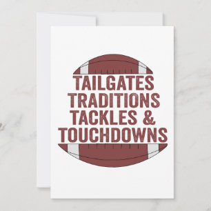 Convites Portões Traseiros Tradições Tackles & Touchdowns F