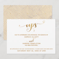 Pós-casamento "Oops"! Script de Corações Dourados