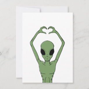 Convites Pose do Coração Alien