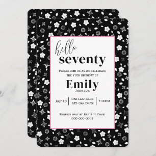 Convites Posse Preta e Branca para Festa de aniversário 70