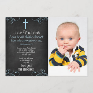 Convites Posso fazer tudo através do Cristo Baby