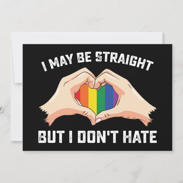 Convites Posso ser Hetero, mas não odeio lésbica Gay (Frente)