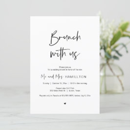 Convites Postar Brunch, Brunch com os recém-casados Inv