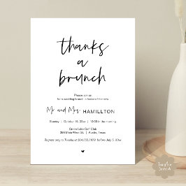 Convites Postar Brunch de casamento, Obrigados a Brunch