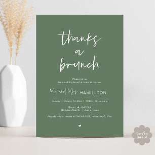 Convites Postar Brunch de casamento, Obrigados de um Convit