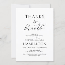 Convites Postar Brunch de casamento, Obrigados de um Convit