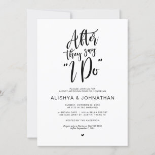 Convites Postar Brunch, Rustic Black Script