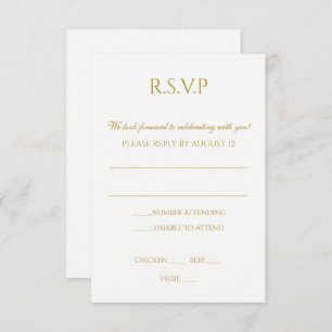 Convites PostCard RSVP de Casamento Simples