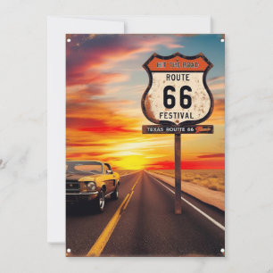 Convites POSTCARD Texas Route 66