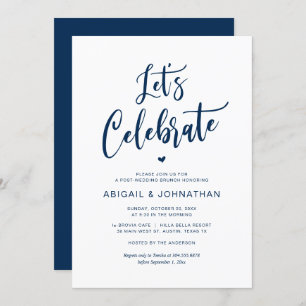 Convites Poste o Brunch de casamento, Coma, Vamos celebrar