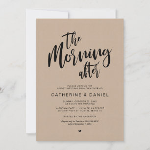 Convites Poste o Brunch de casamento, na manhã seguinte, K