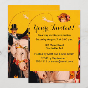 Convites Poster de Circo Vintage