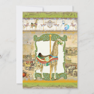 Convites Poster de Circo Vintage, Festa de aniversário de 