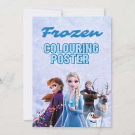 Convites Poster de Página de Coloração de Crianças