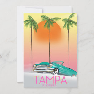 Convites Poster de viagens estilo Tampa Florida Vintage