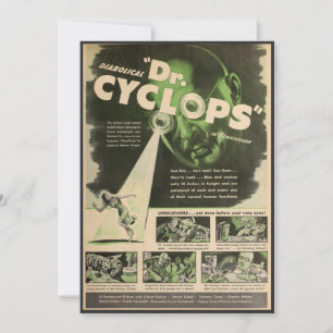 Convites Poster do Dr. Cyclops Movie