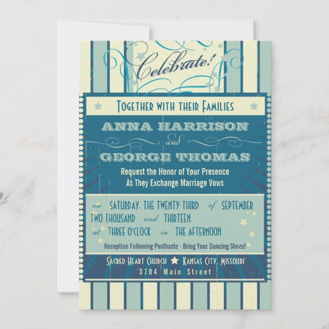 Convites Poster Rustic: Casamento Personalizado De Sandy Be (Frente)