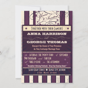 Convites Poster Rustic: Casamento Personalizado de Sonho de