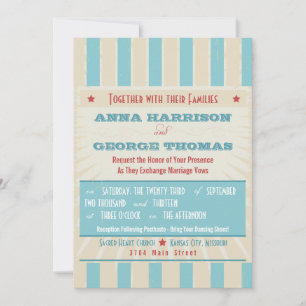 Convites Poster Rustic: Casamento Personalizado Vermelho, B