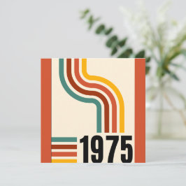 Convites poster vintage 50º Aniversário de 1975