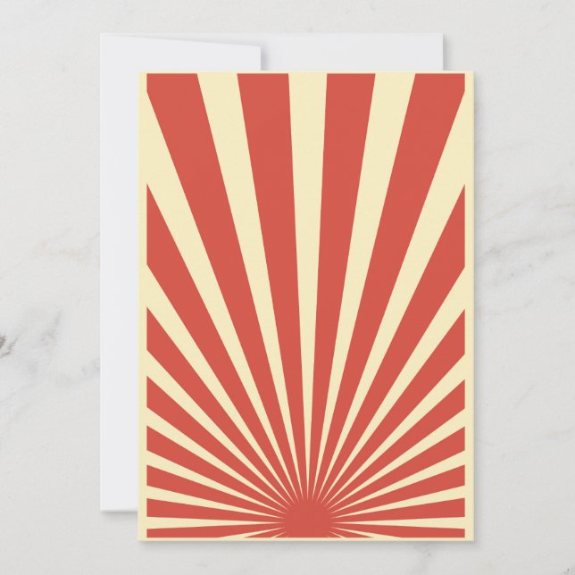 Convites Posters de explosão solar azul de vindima (Frente)