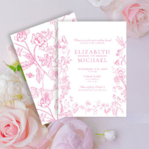 Convites Posto Chinoiserie Rosa Victoriano Casamento Brunch