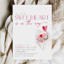 Posto de Amor do Chá de fraldas do Coração Vermelh