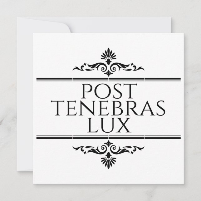 Convites Posto Tenebras Lux (Frente)