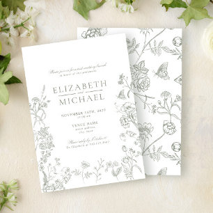 Convites Posto Vitoriano Chinoiserie Verde Casamento Brunch