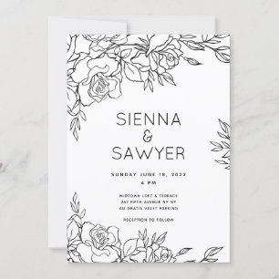 Convites Posy de Rosas Casamento