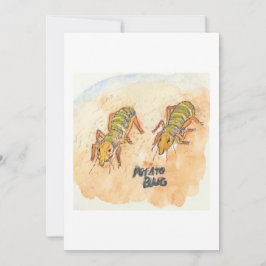 Convites Potato Bug Greeting Card
