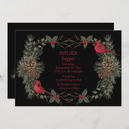 Convites Pote de Natal da Rua Vermelha e Cardeal, janta