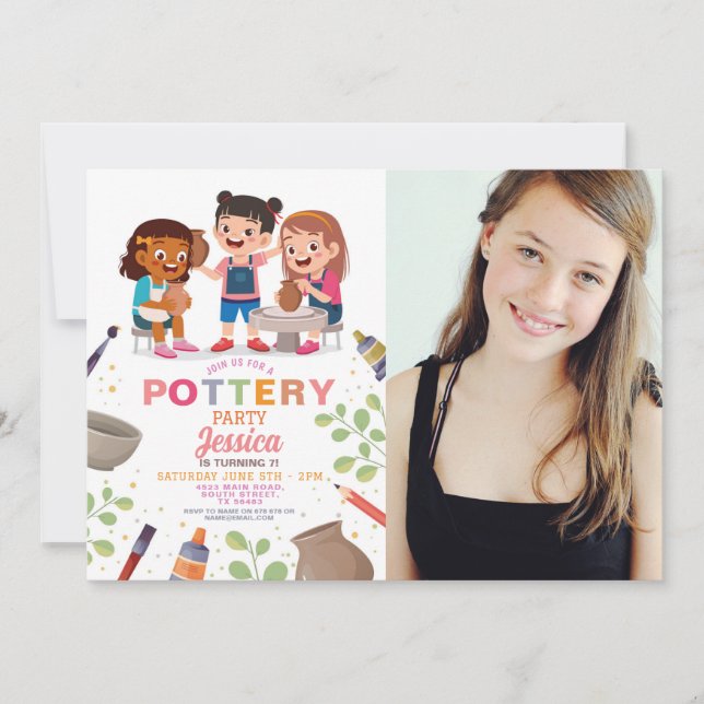 Convites Potes de Fazer de potência Artesanatos de arte de  (Frente)