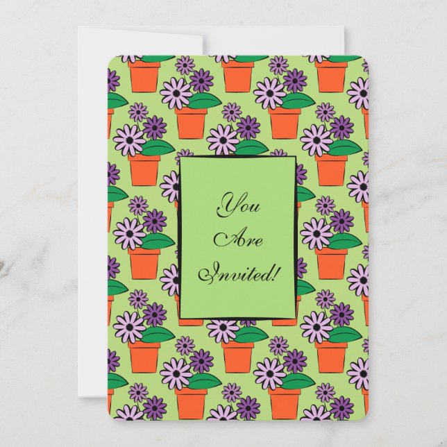 Convites Potes de Flor, Visitas Roxas (Frente)