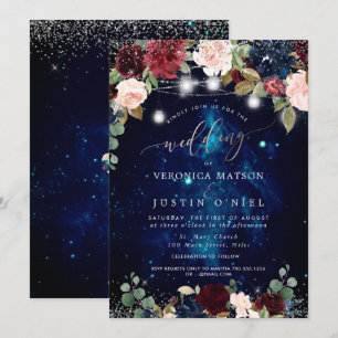 Convites Potes de Pedreiro Rústicos Flores de Borgonha Céu 