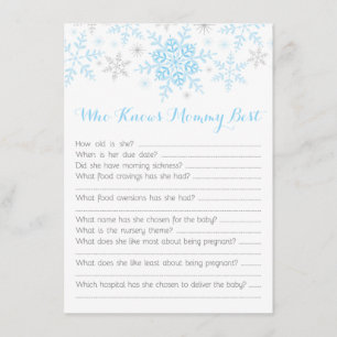 Convites Poucas mamães do chá do bebé do floco de neve