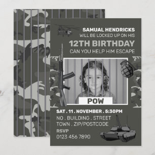 Convites POW, Sala de Fuga com Ameaça de Guerra, Festa de a