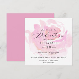 Convites Praça da Dedicação do Bebê Rosa querido