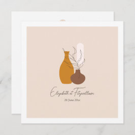 Convites Praça de Casamento Boho Minimalista Vases