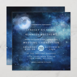 Convites Praça de Casamento das Estrelas Celestiais da Lua
